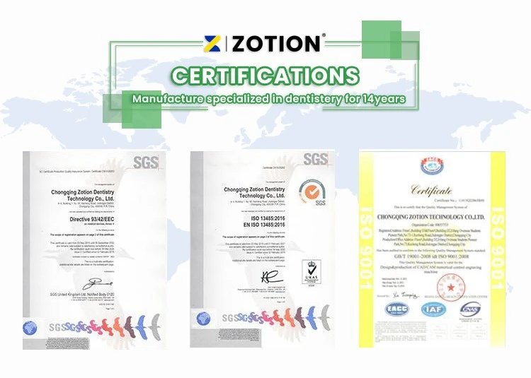 CAD CAM PMMA Disk certification
